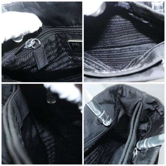 PRADA Hand Bag Nylon Plastic Black Clear Auth - Picture 14 of 16